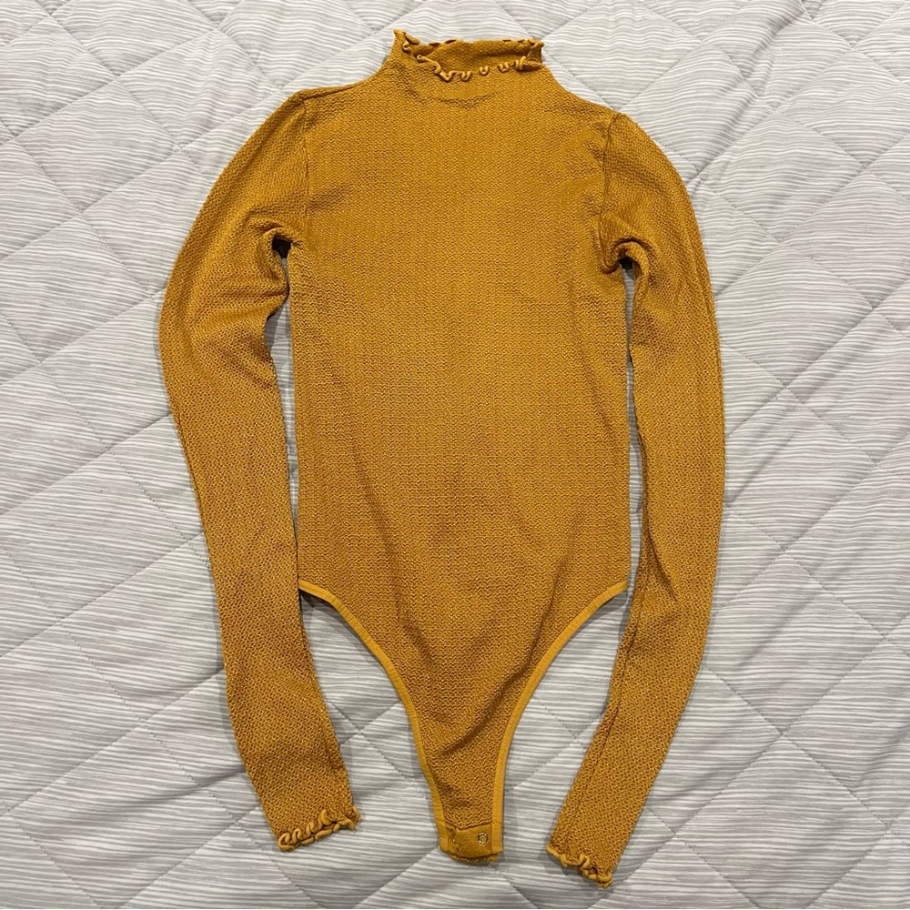 Free People Bodysuit in Gold